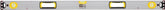 Stanley 43-549 Box Beam Level, 48 in L, 3-Vial, 2-Hang Hole, Magnetic, Aluminum, Silver/Yellow